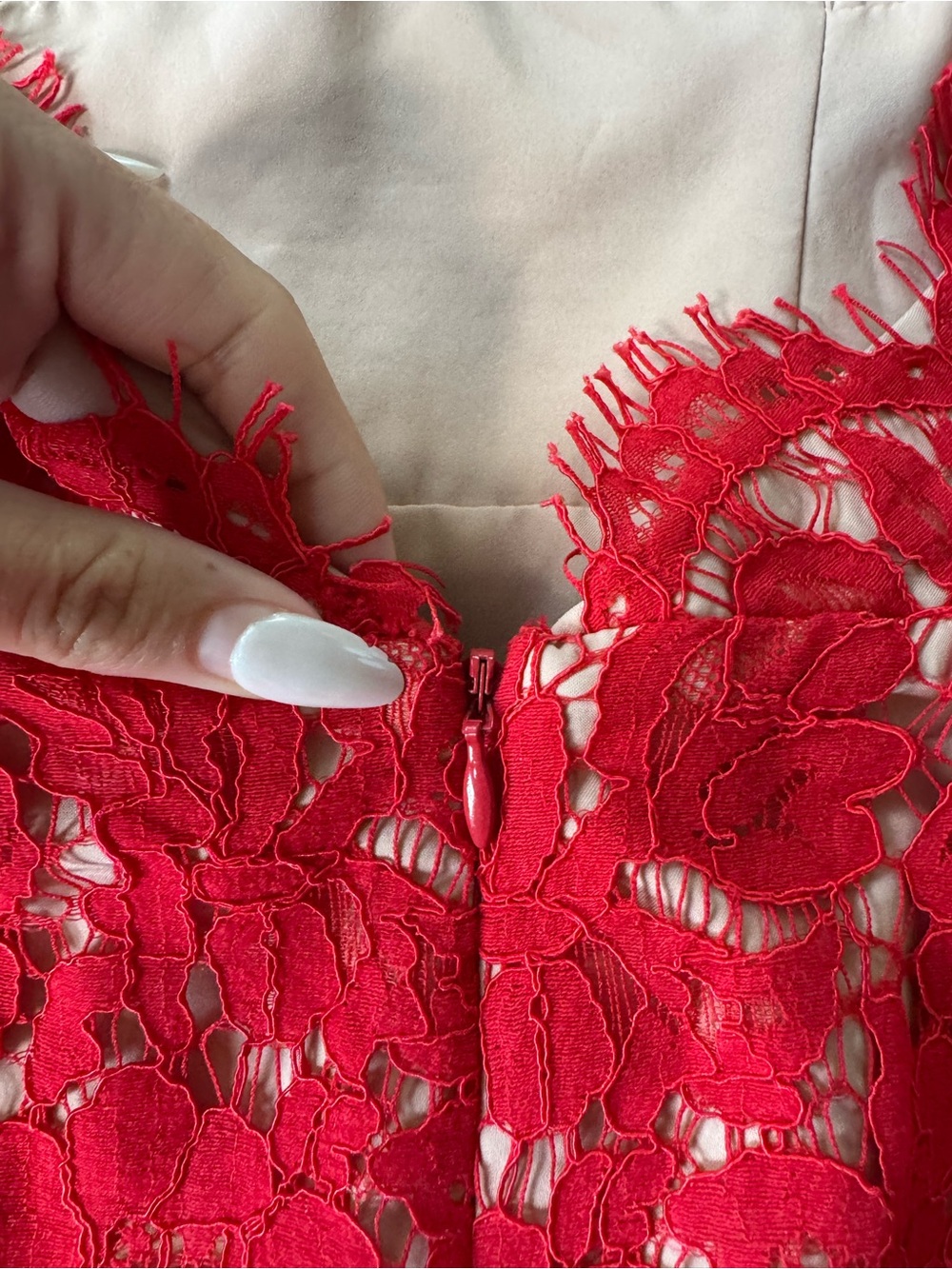 Free People X Fame & Partners Red Lace Dress | Backless NWT Size 4 - Picture 9 of 16